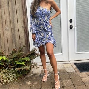 ASTR floral one shoulder dress